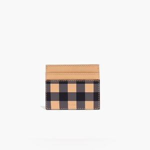 Madewell Leather Card Case Gingham Print